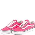 Vans Men's Old Skool Sneaker, (Neon) Knockout Pink/True White, Size 7