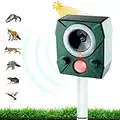 Ultrasonic Animal Repeller Solar Battery,Cat Repellant Garden,Fox Deterrent for Garden,Ultrasonic Dog Repellent,Deterrent for Garden Yard Field Farm,Flashing Lights Outdoor Waterproof