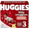 Huggies Diapers Size 3- Little Snugglers Disposable Baby Diapers, 156ct, One Month Supply