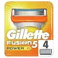 Gillette Fusion 5 Power Replacement Blades for Men, 4 Pieces