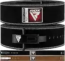 RDX Powerlifting Belt for Weight Lifting, Approved by IPL and USPA, Lever Buckle Gym Training Leather Belt 10mm Thick 4 inches Lumbar Back Support Men Women, Bodybuilding, Deadlifts, Squats Exercise