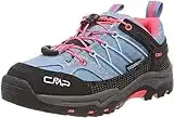 CMP KIDS RIGEL LOW TREKKING SHOE WP, Scarpe da Trekking, Unisex - Bambini e ragazzi, Turchese (Clorophilla-Red Fluo 89bd), 30 EU