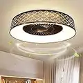 PADMA Modern Ceiling Fans with Light, LED Ceiling Fan Lights with Remote Control, 40W Dimmable Ceiling Lights, Invisible Fan with Lighting for Bedroom, Living Room, Kid's Room, Timing, 3000-6500K