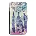 Coque Etui Portefeuille en Cuir Samsung Galaxy A12 5G avec Fente pour Carte Bleue et Aimant,Housse de Protection Antichoc Mince de Style Livre,Motif Attrape Reve