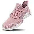 Beita Womens Running Shoes Slip On Fashion Sneakers for Teen Girls Breathable Walking Shoes, Pink, 8.5