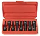 NEIKO 01137B 1/2-Inch-Drive Allen Socket Set, 3-Inch Length, 1/2-Inch Impact Hex-Bit Socket Set, SAE Hex Driver 1/4" to 3/4", CrMo Steel, Impact-Grade, 8-Piece Set