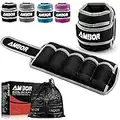 AMBOR Ankle Weights, Adjustable Leg Weights Straps for Exercise, Wrist Weight Set for Women and Men, Black