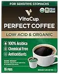 VitaCup Perfect Low Acid Coffee Pods, USDA Organic & Fair Trade, Mycotoxin Free, Dark Roast Guatemala Single Origin, Clean & Pure Recyclable Single Serve Pod compatible w/Keurig K-Cup Brewers,16 CT