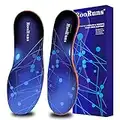 RooRuns Plantar Fasciitis Insoles, Sturdy Arch Support Orthotic Insoles for Women Men, Running Athletic Gel Insoles, High Arch Insoles for Flat Feet Heel Spurs Arch Pain Relief