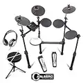 Carlsbro CSD100 R-PLUS Electronic Drum Kit 7 Piece Digital Set Stool and Headphones