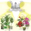 SANSI 30W Pflanzenlampe LED Vollspektrum, E27 Weiss Faltbare Grow light Glühbirne,High PPFD Pflanzenlicht für Zimmerpflanzen, Hydrokultur, Sukkulenten, Setzlinge, Gemüse, Blumen Gartenarbeit