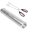 Tubo Affumicatore DBAILY 2 PCS Smoker Tube BBQ,per Barbecue Tubo da Fumo per Barbecue Griglia in Pellet Pinza da Cucina in Acciaio Inox,per Affumicare Sulla Barbecue a Gas Elettrico e a Carbone