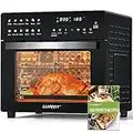 LLIVEKIT Freidora sin Aceite 26L, 1700W Freidora de Aire Caliente, 12 en 1 Air Fryer, Mini Horno Electrico para Pizza con Pantalla LED Táctil, asador, deshidratador, con 8 Accesorios, Recetas