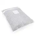 HANGERWORLD Professional Mesh Net Wash Laundry Bag with Zipper - For Socks Delicates and Baby Clothes - White, 24in x 17.5in