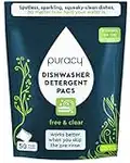 Puracy Dishwasher Pods Detergent 50 Count, Natural Dishwasher Detergent, Free & Clear Dish Tabs, Tiktok Trend Items, Enzyme-Powered, Spot & Residue-Free, Must Haves from Tiktok Made Me Buy It