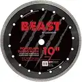 Lackmond Beast Pro 10" Wet/Dry Porcelain Turbo Mesh Saw Blade - 10" Tile Cutting Tool with Quick Cooling Mesh Rim & 5/8" Arbor - BPM10