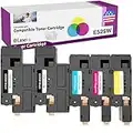 Limeink Compatible Toner Cartridge Replacement for Dell E525W Toner Cartridges, for Dell E525w E525 H3M8P MFP Toner Printer (2 Black, 1 Cyan, 1 Magenta, 1 Yellow)