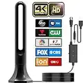 TV Antenna -Digital Antenna for TV Support 4K 1080p Antenna TV Digital HD Indoor - 360° Reception & 2023 Amplifier Signal Booster Support Fire tv Stick and All TV's - 18ft Coax Cable