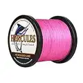 Hercules Super Cast 100M 109 Yards Braided Fishing Line 10 LB Test for Saltwater Freshwater PE Braid Fish Lines Superline 8 Strands - Pink, 10LB (4.5KG), 0.12MM