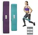 Gaiam Restore Booty Bands Resistance Loops Hip Band Circle, Set of 2 Bands for Women & Men in Progressive Resistance for Legs, Butt, Thigh, Squats, Ankle, Exercise Guide Included, 1 EA, Purple/Teal