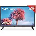 SANSUI ES24T1H - TV 24 inch HD 720P LED Small TV with Built-in HDMI, USB, AV in, Optical Ports, Ideal for Kitchen Bedroom and Home Office (Canada Model)