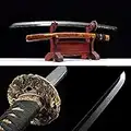 New Handmade Katana T10 Clay Burned Edge Carbon Steel Full Tang Blade Japanese Samurai Sword Katana Sharp (ZSW-0002)