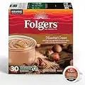 Folgers Hazelnut Cream Flavoured Coffee, Single-Serve K-Cup Pods For Keurig Coffee Makers, 30 Count