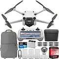 DJI Mini 3 Pro Camera Drone Quadcopter with RC Smart Remote Controller + Fly More Kit CP.MA.00000492.02 4K 48MP Extended Protection Bundle Deco Gear Backpack FPV VR Viewer Pilot Headset, White