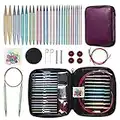 Ruidi 13 Pairs of Interchangeable Circular Knitting Needles Set