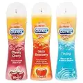 Durex 3 x Lubes Bundle, Cherry 50ml, Tingling 50ml, Strawberry 50ml