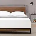 ZINUS Suzanne 18 cm Bamboo and Metal Platform Bed Frame | Wood Slat Support | Easy Assembly | King | Chestnut Brown