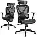 ACMELIFE Silla de Escritorio de Oficina para casa, Silla de Escritorio ergonómica de Malla con Soporte Lumbar, Silla giratoria ejecutiva para computadora, Silla Giratoria con Respaldo Transpirable