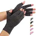 Duerer Gants de Compression Arthritique, Pour Aider A Augmenter La Circulation Réduire La Douleur Et Favoriser La Guérison, Gants Arthrose Convient pour Hommes et Femmes(Noir,L)