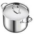 Cooks Standard Quart Classic Stainless Steel Stockpot with Lid, 12-QT, Silver