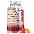 Multivitamin Gummibärchen für Kinder - Mit Omega 3, 6, 9, Jod & Zink - 120 Vitamin Gummies - Vitamin C, D3, B - Vegetarisch & Geprüfte Inhaltsstoffe - Ohne Gelatine & Zusatzstoffe - Von maxmedix