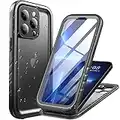 Cozycase Coque iPhone 13 Pro Max Étanche Antichoc - 360 degres Incassable Militaire Rigide Intégrale Case/Bumper/Housse 【IP68 Waterproof/Imperméable】 Etui Anti Choc Eau avec Protection Camera - Noir