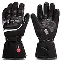 Guantes Calefactables Moto, SAVIOR HEAT Guantes Calefactables para Hombre Mujer, 7.4V Guantes con Calefacción Impermeables Batería Recargables Pantalla Táctil, Funciona hasta 2.5-7 Horas