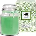 HS Candle Bougie parfumée dans un bocal en verre de noix de coco avec couvercle 16 x Ø 10 cm 500 g