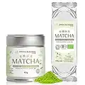 80g (40g Tin & 40g Refill) ORGANIC Matcha Green Tea Powder Japanese CEREMONIAL Grade from Uji Kyoto