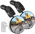 Flintronic Bike Mirror, 2Pack 360°Adjustable Bicycle Cycling Rear View Mirrors, Plastic Convex Mirror Bike Mirror with Rotatable Handlebar for Mountain Road Bike