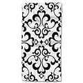 HGOD DESIGNS Black Floral, Vintage Flower Paisley Design Black and White 100% Cotton Soft Bath Hand Towels for Bathroom Kitchen Hotel Spa 15inX30in