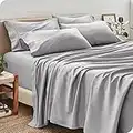 Queen Sheet Set - 6 Piece Set - Hotel Luxury Bed Sheets - Ultra Soft - Deep Pockets - Easy Fit - Cooling & Breathable Sheets - No Wrinkles - Cozy - Light Grey - Queen Sheets - 6 PC