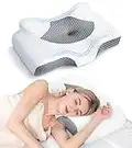 Osteo Cervical Pillow for Neck Pain Relief, Hollow Design Odorless Memory Foam Pillows with Cooling Case, Adjustable Orthopedic Bed Pillow for Sleeping, Contour Support for Side Back Stomach Sleepers