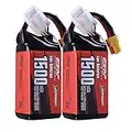 SUNPADOW 2 Pack 4S 14.8V Lipo Battery1500mAh 120C Soft Pack with XT60 Plug for RC FPV Helicopter Airplane Drone Quadcopter Racing Hobby