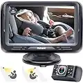 Spiegel Auto Baby HD 1080P Autospiegel Baby Rücksitz 5 Mins Easy Installation Crystal Nachtsicht Infant Travel Safety Kit Rohent N06