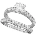 BESTTOHAVE Ladies 925 Sterling Silver Wedding Engagement Bridal Ring Set Y