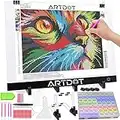 ARTDOT A3 LED Light Pad for 5D Diamond Painting Kits, Adjustable Brightness Light Board with Diamond Art Accessories and Tools (31 x 42cm)