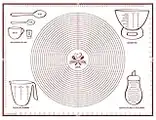 soleilx Spianatoia per Impastare 80x60 Disegno Italiano Misure in CM- Tappetino da Forno in Silicone Riutilizzabile Antiaderente Resistente al calore Tappeto Cucina per Pasta fatta in Casa Pasticceria