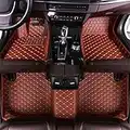 Car Floor Mat Custom Automotive Front & Rear Carpet for Nissan Pathfinder 2014-2019 Diamond PU Leather All Weather Protection