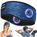 Bandeau Bluetooth Écouteurs pour Dormir,Cadeau d'anniversaire de Noël pour Homme Femme Original Bandeau Casque de Musique,Doux écouteurs avec Ultra-Fins HD Stéréo pour Sport,Dormeurs Latéraux,Voyage